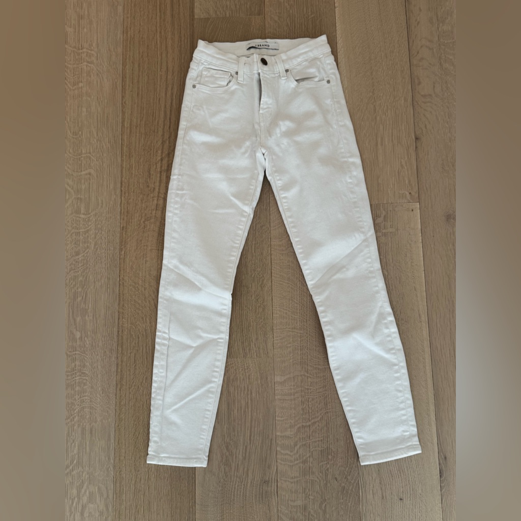 J Brand Capri MidRise Jeans Blanc Skinny Jeans White  Size 23